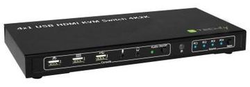 Techly 4x1 USB HDMI KVM Switch 4Kx2K - KVM-/Audio-/USB-Switch von LumaTech