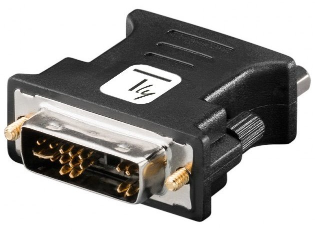 Techly Adapter DVI-A Stecker auf VGA Buchse, schwarz