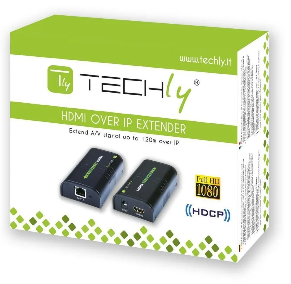 Techly Additional Receiver for Amplifier / Splitter HDMI Over IP, Ansicht 3