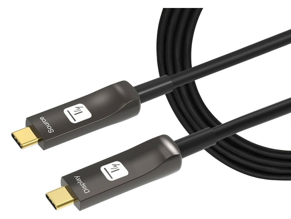 Techly Aktiv USB-C AOC Glasfaserkabel 4k 30m - Kabel - Digital/Daten
