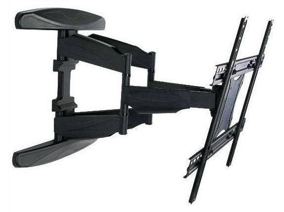 Techly Befestigungskit (voll bewegliche Wandhalterung) - für Flachbildschirm - Schwarz - Bildschirmgröße: 102-203 cm