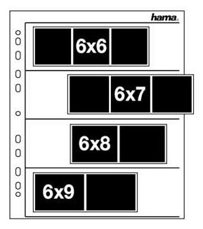 Hama 4x3 Streifen 6x7cm Pergamin Negativ-Hüllen, 100 Stück