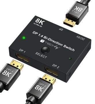 Techly Bidirektionaler Switch 8K DP1.4 Displayport Splitter - Displayport-Eingang von LumaTech