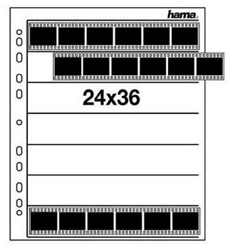 Hama 7x6 Streifen 24x36mm Pergamin Negativ-Hüllen, 100 Stück