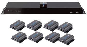 Techly HDMI 1x8 Extender Splitter over CAT6/6a/7 50m with IR pass-back von LumaTech