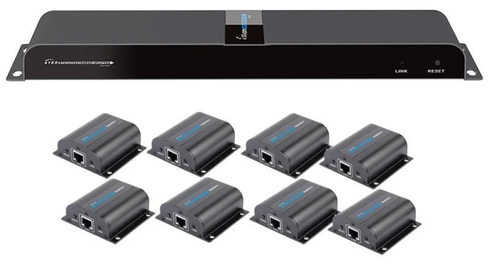 Techly HDMI 1x8 Extender Splitter over CAT6/6a/7 50m with IR pass-back, Ansicht 2