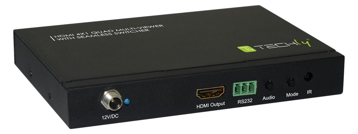 Techly HDMI 4x1 Multi-viewer with seamless switcher