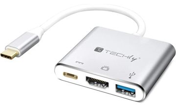 Techly IADAP USB31-HDMIPTY - Kabelgebunden - USB 3.2 Gen 1 (3.1 Gen 1) Type-C - Silber - 5 Gbit/s - 4K Ultra HD - 30 Hz von LumaTech
