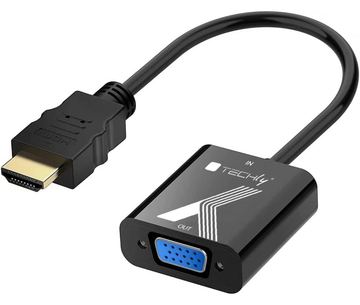 Techly IDATA HDMI-VGA2P - Schwarz - 0,1 m - 1920 x 1200 Pixel - 480p - 576p - 720p - 1080p - 60 Hz - 48 kHz von LumaTech