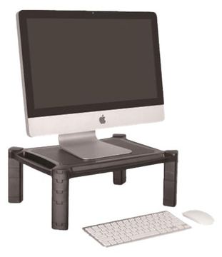 Techly Monitor Riser - Aufstellung - für Monitor / Notebook / Drucker - Kunststoff - Schwarz von LumaTech