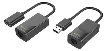 Techly USB extender on Cat.5E/6 60m cable - USB-Erweiterung von LumaTech