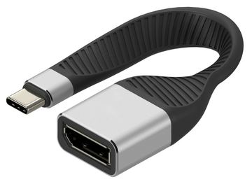 Techly USB-C Stecker zu Displayport Buchse kurz flaches FPC Kabel von LumaTech