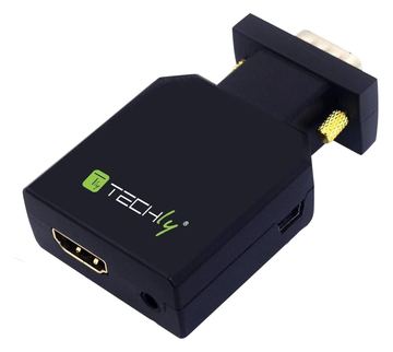 Techly Videoadapter - HD-15 (VGA), Mini-Stecker, Micro-USB Typ B zu HDMI weiblich von LumaTech