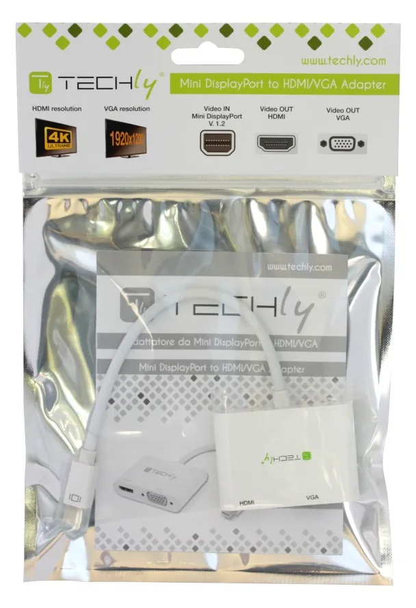 Techly Videokonverter - Mini DisplayPort - HDMI, VGA, Ansicht 3