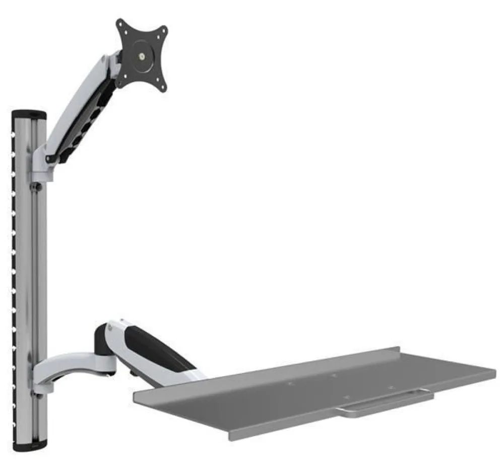 Techly Wandhalterung für 15-27 mit flexibler Tastaturablage und Arm, Ansicht 3