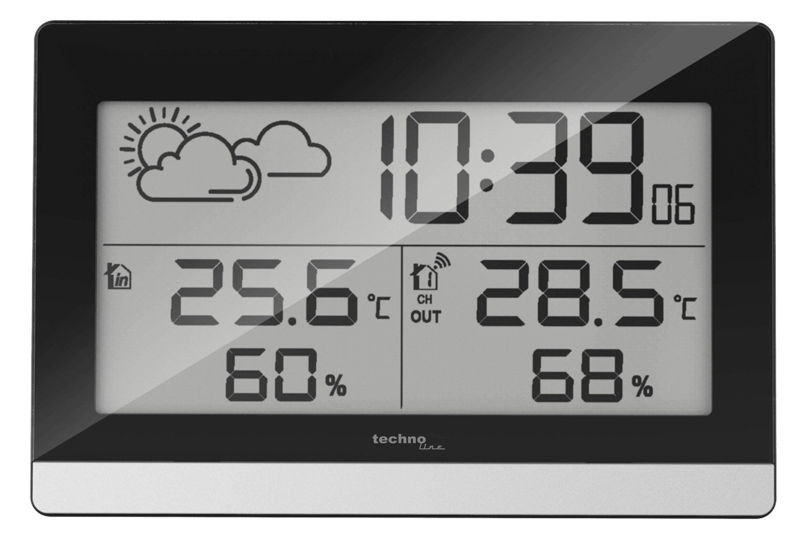 Technoline Techno Line WS 9255 - Wetterstation - Schwarz
