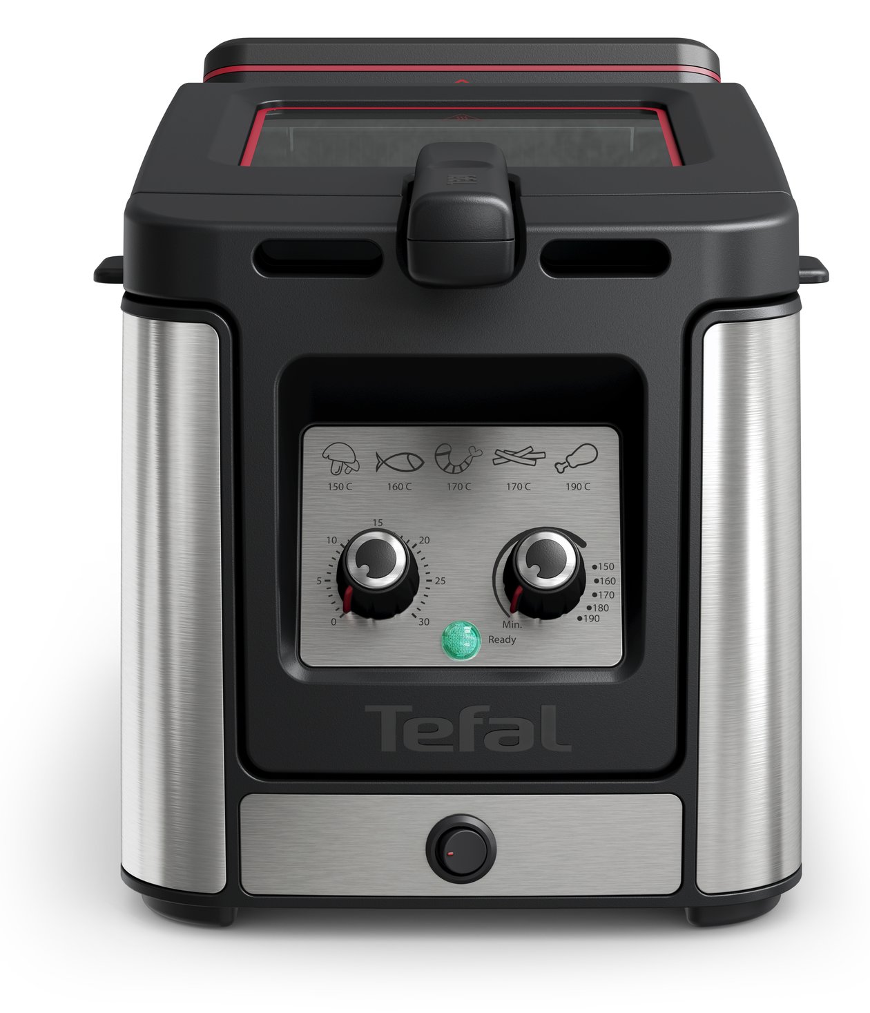 TEFAL FR600DCH - Fritteuse - 1,2 kg - 30 min - Einzelbild - Schwarz - Edelstahl - Drehregler