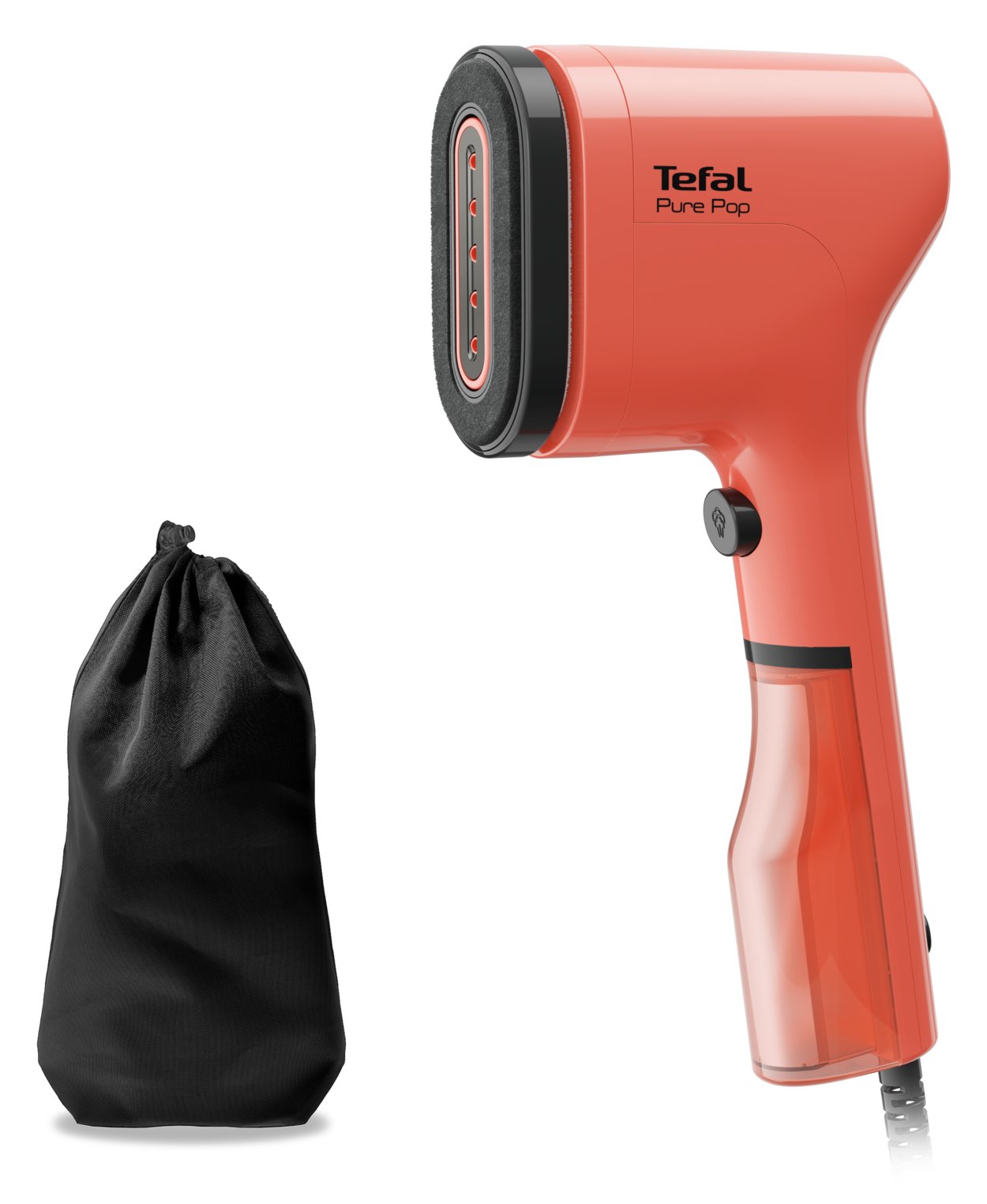 TEFAL Pure Pop DT2022 - Tragbare Dampfbürste - 0,07 l - 0,25 min - Koralle - Tasten - Handschalter