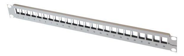 Telegärtner Karl Gärtner - Frontabdeckung - Grau, RAL 7035 - 1U - 48.3 cm (19)