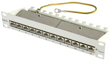 Telegärtner Karl Gärtner 10 Patch Panel\>255 mm\< MPP12-HS KCat.6a 1HE RAL7035 100007002 - Patch-Panel von LumaTech