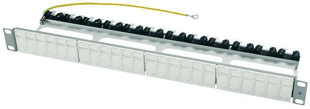 Telegärtner Karl Gärtner 19-Modultr. Flex für AMJ-S/AMJ/U incl. 24x snap-in-Modulaufn RAL - Patch-Panel