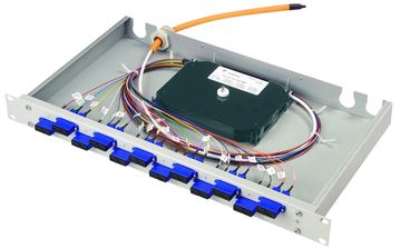 Telegärtner Karl Gärtner LWL-Patchpanel 12 Port LC 1 HE - Patch-Panel - Faser - LC - OM2 - Grau - Aluminium von LumaTech