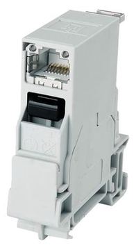 Telegärtner Karl Gärtner STX - DIN-Ausgang für Schienenmontage - CAT 6a - RJ-45 - Hellgrau - T568A von LumaTech