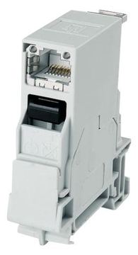 Telegärtner Karl Gärtner STX - DIN-Ausgang für Schienenmontage - CAT 6a - RJ-45 - Hellgrau - T568B von LumaTech