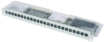 Telegärtner Karl Gärtner Telegärtner - Patch Panel - Rack montierbar - CAT 6a - RJ-45 X 24 - Hellgrau, RAL 7035 - 19 von LumaTech