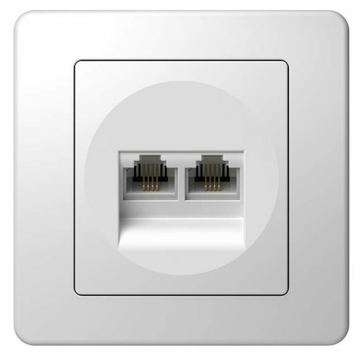 TEM Serie Ekonomik SOCKET TEL KS DOUBLE2x RJ11 6 von LumaTech