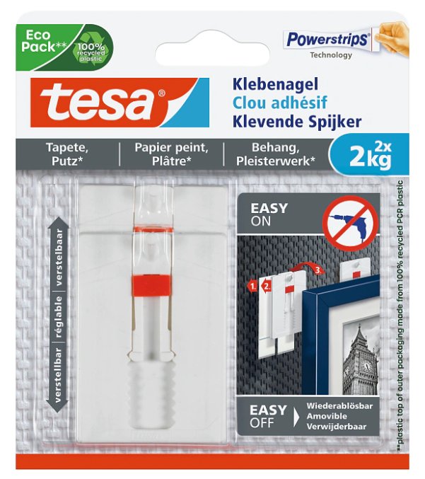 Tesa 77777 - Drinnen - Universalhaken - Weiß - 2 kg - 2 Stück(e)