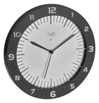 TFA 60.3553.10 Funk Wanduhr 303 mm x 45 mm x 303 mm Grau Großes Display von LumaTech