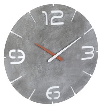 TFA Design Funk-Wanduhr CONTOUR - Wand - Rund - Grau - Weiß - Kunststoff - AA - 1,5 V von LumaTech