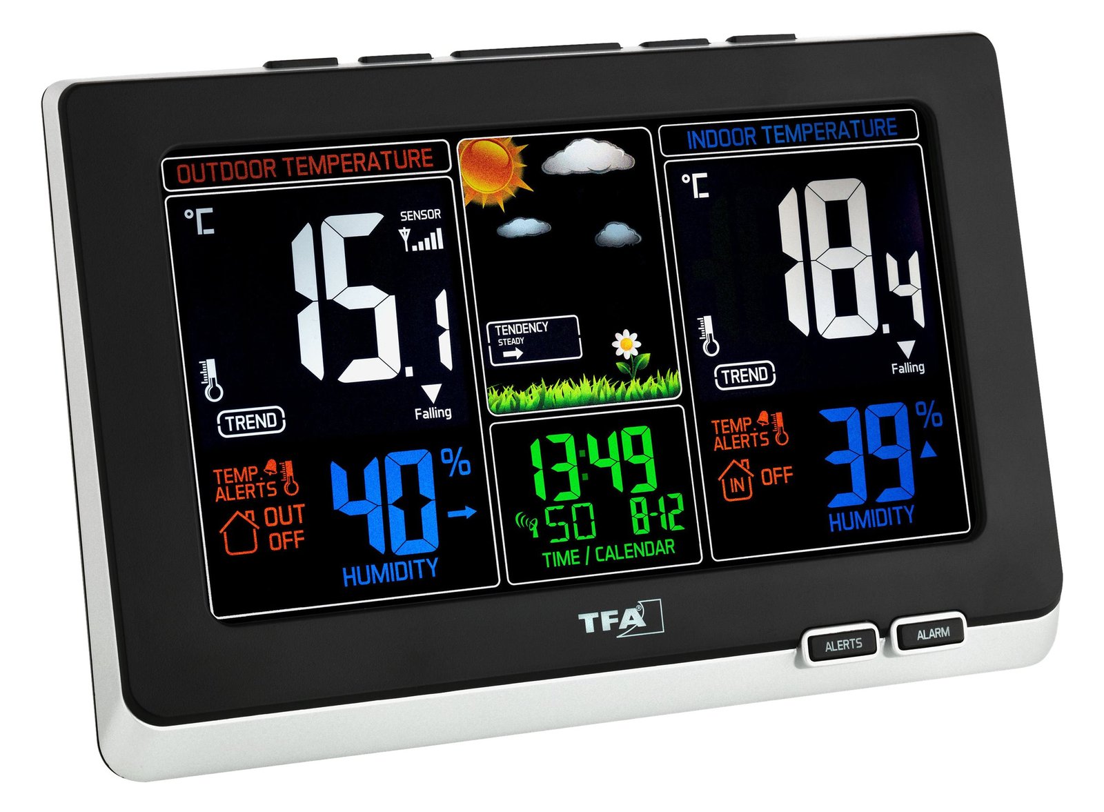 TFA Spring - Wetterstation - Schwarz, Silber