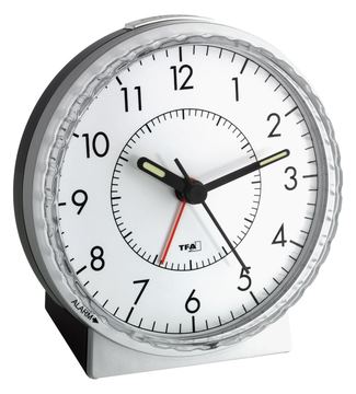 TFA Wecker - rund - Quarz - Schreibtisch von LumaTech