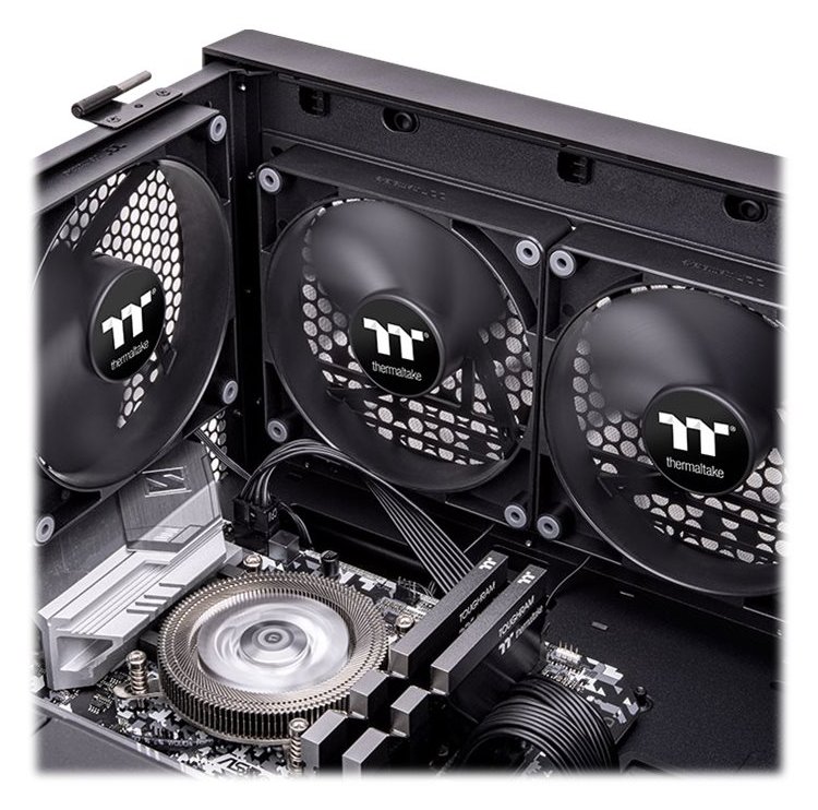 Thermaltake CT140 - Gehäuselüfter - 140 mm - Schwarz (Packung mit 2)