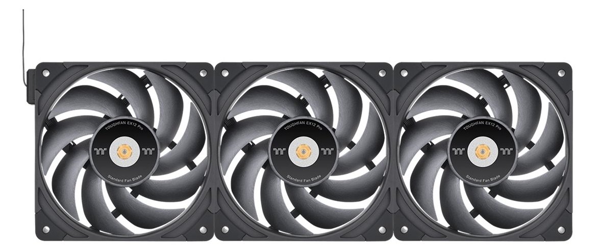 Thermaltake TOUGHFAN EX12 Pro - Swappable Edition - Gehäuselüfter - hoher statischer Druck - 120 mm (Packung mit 3)