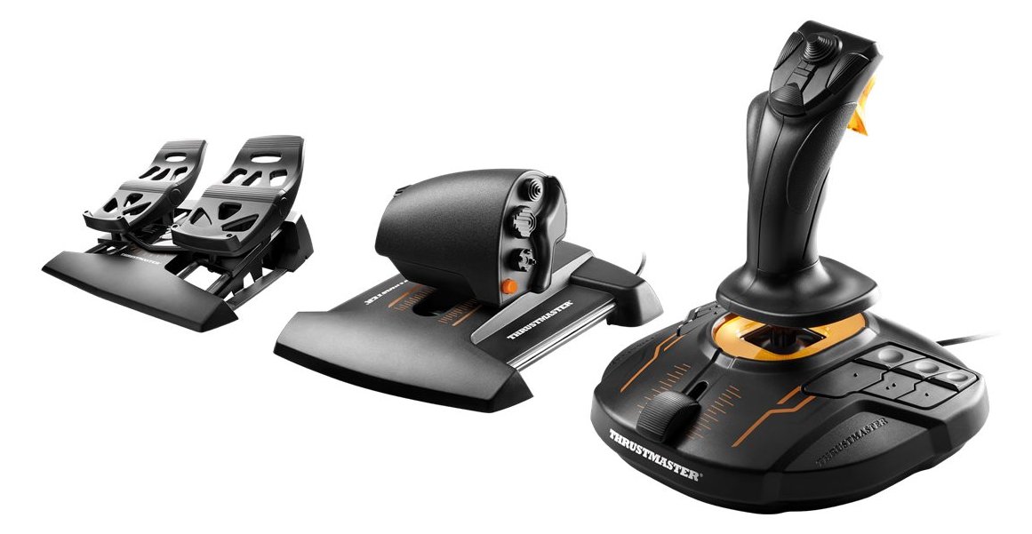 ThrustMaster T.16000M FCS Flight Pack - Joystick, Gashebel und Pedale