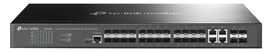 TP-LINK JetStream TL-SG3428XF V1 - Switch - L2+ - managed - 20 x Gigabit SFP + 4 x Combo Gigabit SFP/RJ-45, Ansicht 2