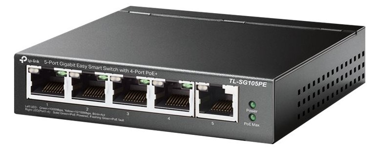 TP-LINK TL-SG105PE - Switch - managed - 5 x 10/100/1000 (4 PoE+)