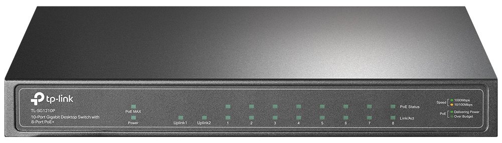 TP-LINK TL-SG1210P - Switch - unmanaged - 8 x 10/100/1000 (PoE+)