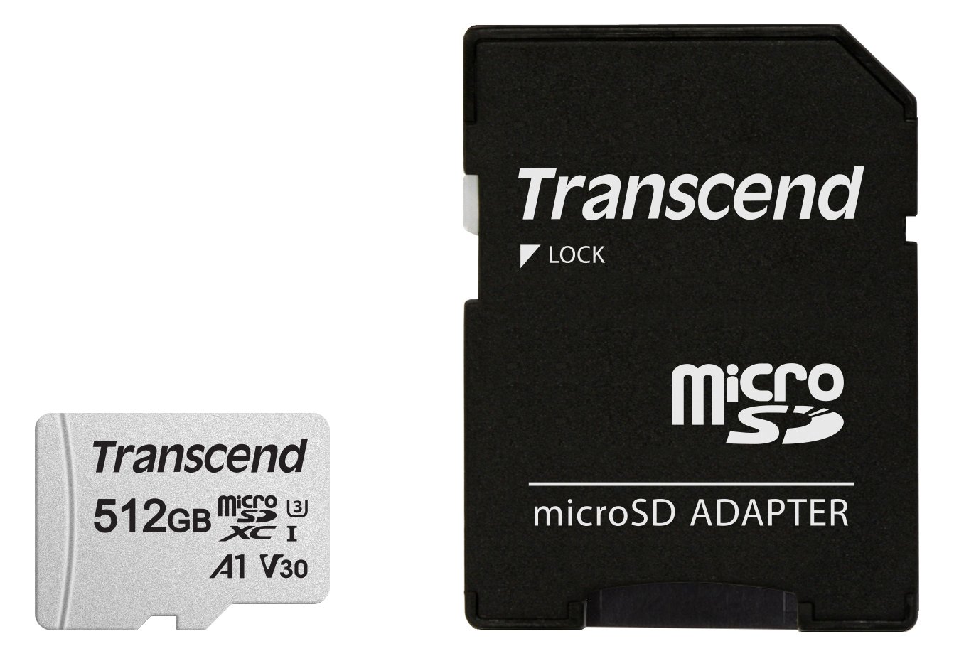 Transcend 300S - Flash-Speicherkarte (Adapter inbegriffen) - V30