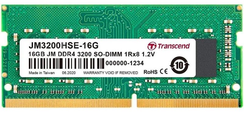 Transcend JetRAM - DDR4 - Modul - 16 GB - SO DIMM 260-PIN - 3200 MHz