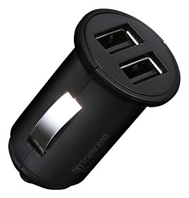 Transcend TS-DPL3 - Auto-Netzteil - 2.4 A - 2 Ausgabeanschlussstellen (2 x USB)