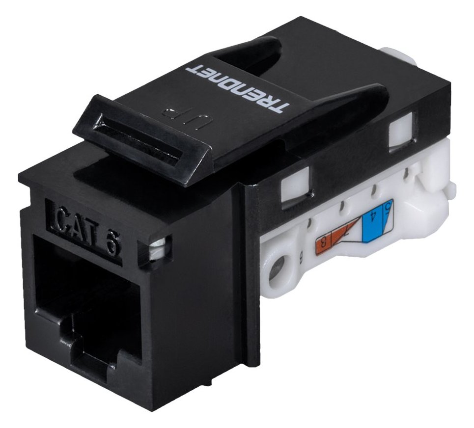 TRENDnet TC-K25C6BK - Modulare Eingabe - CAT 6 - Schwarz - TAA-konform (Packung mit 25)