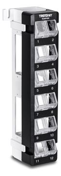 TRENDnet TC-KP12V Keystone Patch Panel 12-Port Blank Angled Wall Mount - Patch-Panel von LumaTech