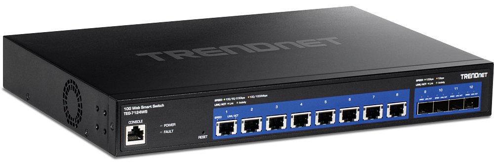 TRENDnet TEG 7124WS - Switch - Smart - 8 x 10GBase-T + 4 x 10 Gigabit SFP+