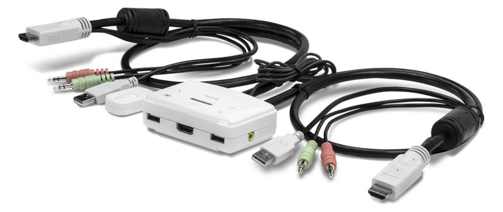 TRENDnet TK 215i - KVM-/Audio-Switch - 2 x KVM/Audio
