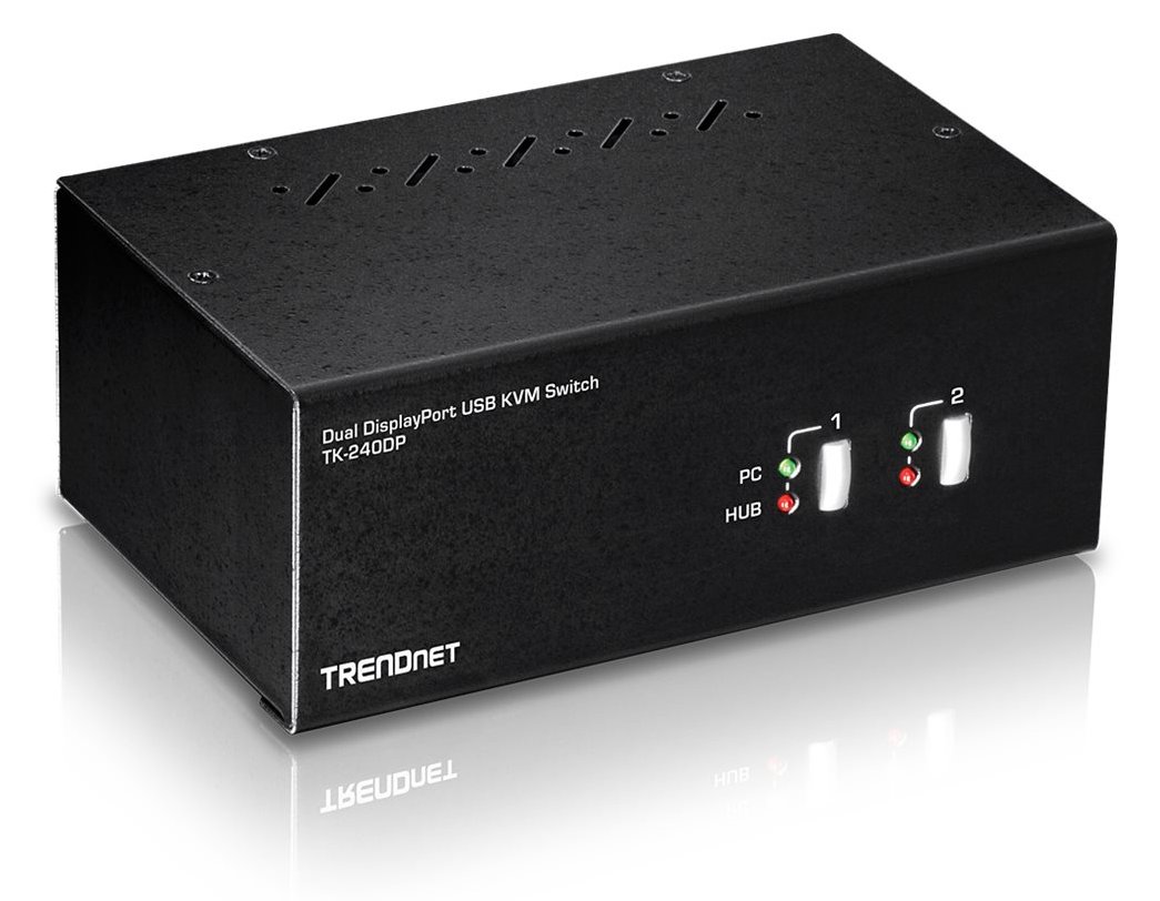 TRENDnet TK-240DP - KVM-/Audio-/USB-Switch - 2 x KVM/Audio/USB
