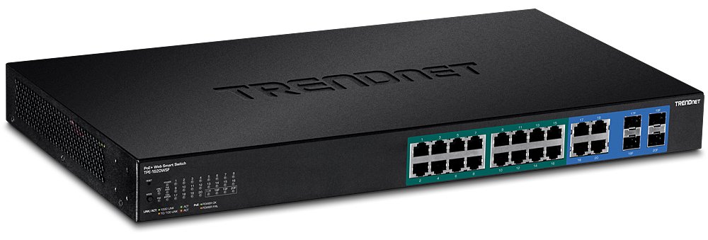 TRENDnet TPE 1620WSF - Switch - L2+ - Smart - 16 x 10/100/1000 (PoE+)